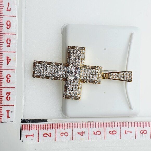 14K Gold Plated Cubic Zircon Pendant, EVBRS508 - Picture 9 of 9